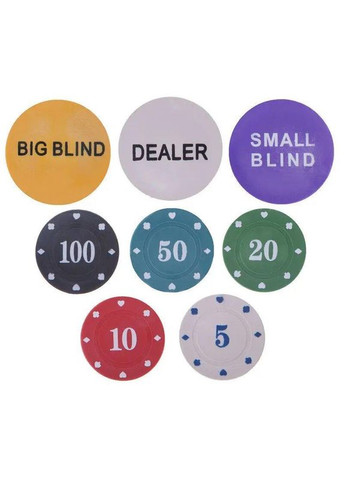 Покерний набір №200S-C (200 фішок, Black) No Brand (325877305)