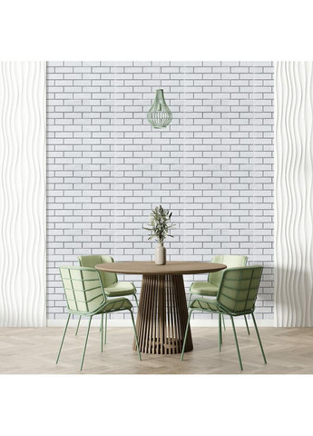 Самоклеящаяся 3D панель 700х770х3мм Белый кирпич полоска серебро (100-3) SW-00000752 Sticker Wall (353967974)