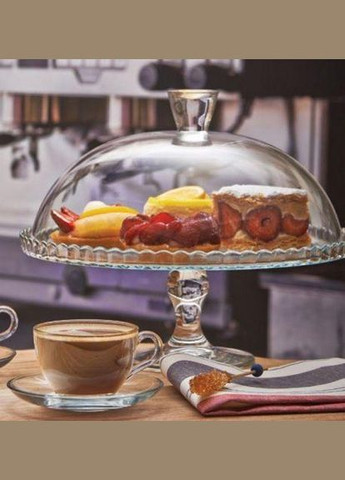 Тортовница стеклянная на ножке с крышкой Patisserie (95200) Pasabahce (334005144)