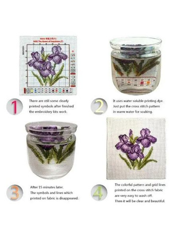 Набір для вишивання за нанесеною на канву схемою "Wildflower Bouquet". AIDA 14CT printed 18*28 см Joy Sunday (313613685)