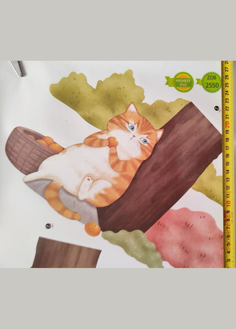 Вінілові наклейки на стіну Коти збирають мандарини (лист 60 х 90 см) Б4711 No Brand (304292119)