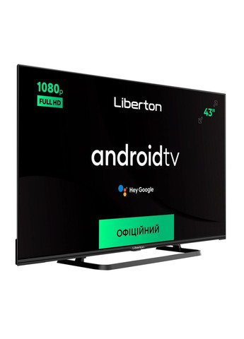 Телевізор із голосовим пультом 43 дюйми LTV43F01AT Android 11.0 Liberton (302452419)