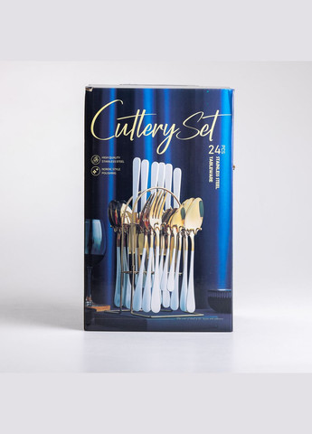 Набор столовых приборов 24 предмета на 6 персон, серебро Yiwu (325686403)