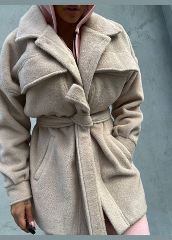 Молочне демісезонне Пальто пальто-сорочка OLIAGARHO
