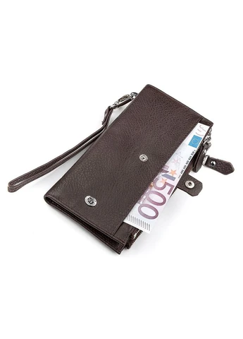 Кошелек ST Leather (ST420) из натуральной кожи Коричневый Верховинка 18382 (398295198)