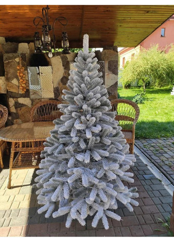 Литая искусственная елка Буковельська Премиум 1.8 м зеленая со штучным снегом 7141 Botanica (360880425)