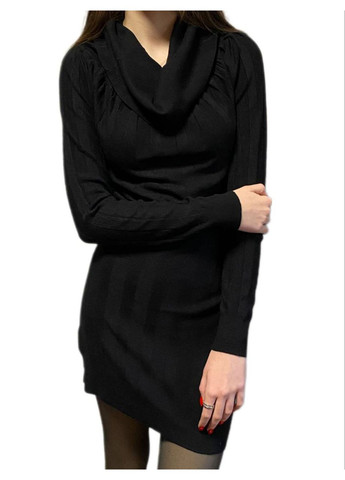 Чёрное красивое платье с хомутом Fashion Club (285277377)