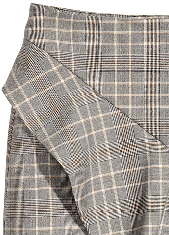 Серая в клетку юбка H&M