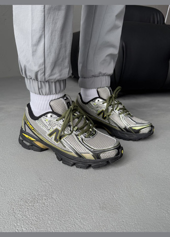 Серебряные демисезонные кроссовки мужские new balance 740 silver yellow black | нью беланс 740 серебряные No Brand