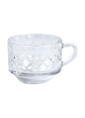 Набор чашек из стекла 6 шт прозрачные стеклянные кружки 270 мл Jooki (358706719)