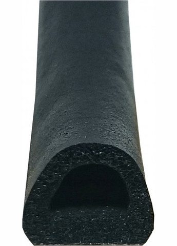 Ущільнювач D-профіль Sanok (10x12 мм, 50 м) самоклеючий чорний бухта (20611) Stomil Sanok (295043247)