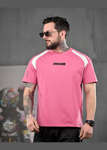 Розовая стильная мужская футболка jordan рожева No Brand