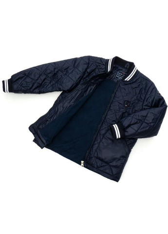Темно-синяя демисезонная куртка стеганая (4162-122b-blue) Verscon