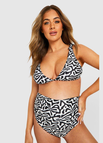 Черный летний купальник для беременных (лиф и трусики) раздельный Boohoo