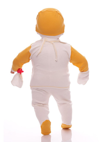 Помаранчевий набір розпашонка, повзунки та шапочка в коробці з бджілкою помаранчевий. 62 см (40201) BABYKROHA