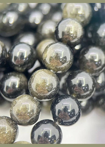 Обсидіан на нитки без замка 8 мм 40 см No Brand (321963889)