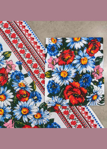 GM Textile полотенце вафельное с принтом вышивки и цветами 35х61см 180г/м2 () комбинированный производство - Узбекистан
