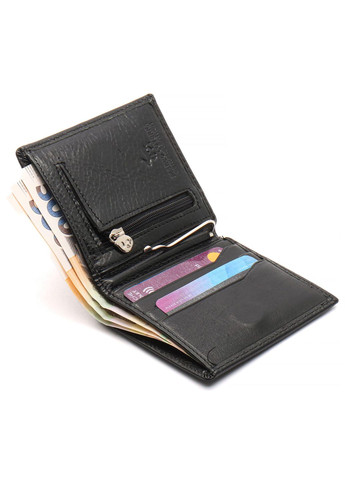 Чорне маленьке портмоне на магніті з затискачем MC-101Н-1 Marco Coverna (346531002)