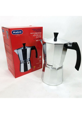 Гейзерна кавоварка MG-1003 450 мл, Маленька кавоварка на 3 чашки, Кавоварки з OA-902 нержавіючої сталі Magio (349822329)