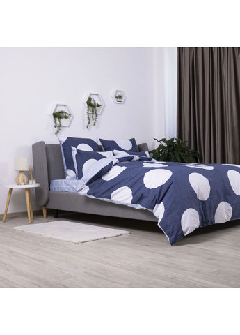 Комплект постельного белья семейный с наволочками 70*70 см, 115 гр/м2 Circle Синий (14290150215) ТЕП (364100137)