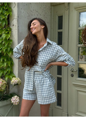 Шорты КЛЕТОЧКА ЛЕТО клетка джинс milirud (366291812)