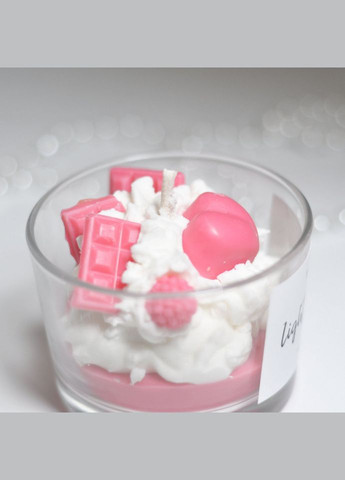 Десертна ароматична свічка із соєвого воску "Pink" SP2426 200 г ручної роботи Spokiy (322948810)