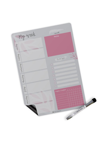 Магнитный планер на неделю A3 PINK ENG Your Magnets (337353724)