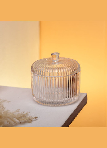 Цукерниця склянна вінтажна зі скляною кришкою Yiwu (327430239)