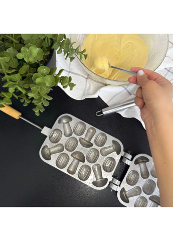 Форма алюмінієва для випікання печива на плиті горішниця горішниця «Лісові частування» (горішки та грибочки) Ласунка (314908781)