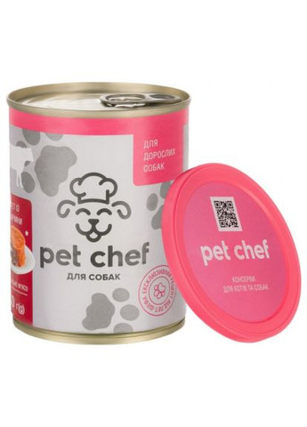 Консерви для собак паштет з яловичиною 360 г (4820255190259) Pet Chef (279564871)