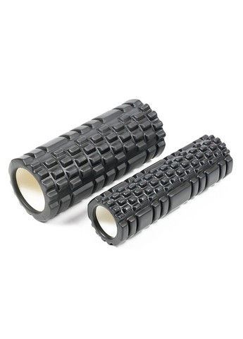 Массажный ролик Grid Roller Double 33 см EF-7737-4-Bk Black EasyFit (290255544)
