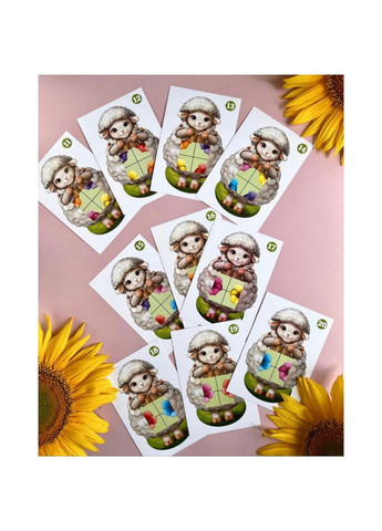 Деревянный пазл сортер «Овечка на лужайке», 20 карт Ubumblebees (365640898)