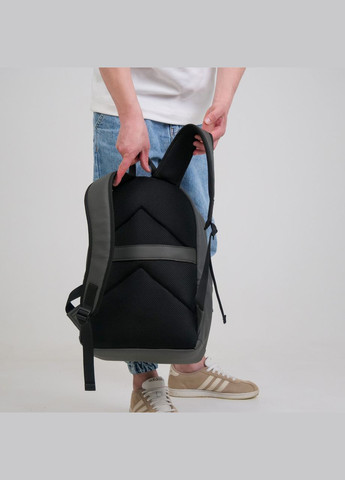 Повседневный мужской рюкзак из экокожи серого цвета с отделением под ноутбук ToBeYou x (293247144)