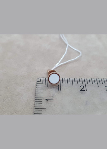 Золота моносережка-пуссета з емаллю. 500039Ш Tango (315347492)