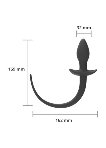 Силіконова анальна пробка з хвостом Wild Play "C3" Erospace No Brand (307151755)