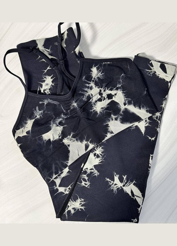 Комплект для фітнесу (спортивний костюм) тай-дай, легінси + топ No Brand (322120770)