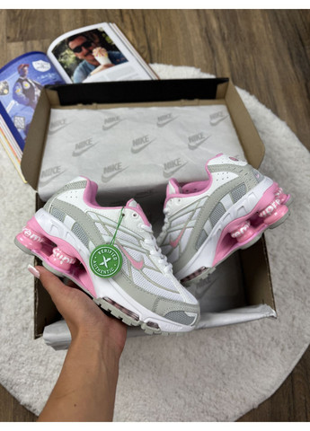 КРОССОВКИ ЖЕНСКИЕ NIKE SHOX RIDE 2 SUPREME WHITE PINK НАЙК ШОКС No Brand розовые демисезоны (369389151)