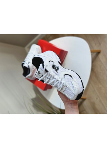 Білі Осінні кросівки чоловічі і жіночі new balance 530 white black premium | нью беланс 530 білі No Brand