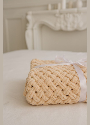 Вязаный плед покрывало в детскую кровать коляску девочке мальчику унисекс 80х100 см подарок на gender party No Brand (369505259)