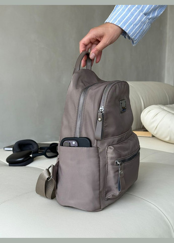 Стильний жіночий рюкзак, Міський жіночий рюкзак, Рюкзак для дівчини 9556 Кавовий 72915 OnePro (300168133)