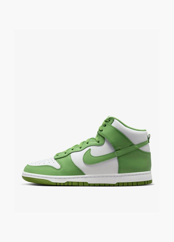 Зеленые кроссовки мужские dunk high retro green/white dv0829-101 Nike