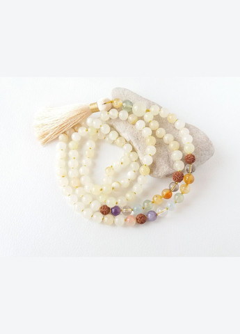 Четки 7 чакр + Мраморный оникс 108 бусин с узлами d 8мм No Brand (331293562)