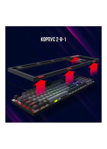 Клавиатура (LRGGK514B-UA) LORGAR Azar 514 RGB USB UA Black (307357336)