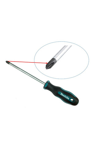 Крестообразная отвертка PH2 B-65919 (100 мм) магнитная (6334) Makita (295033769)