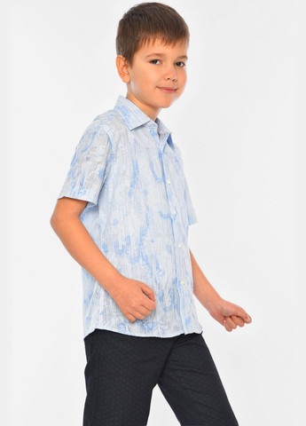 Голубой классическая рубашка в полоску Let's Shop