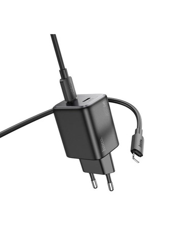 Зарядное устройство с быстрой зарядкой PD45W и кабелем Type-C to Lightning N42 |2Type-C| Hoco (337350604)