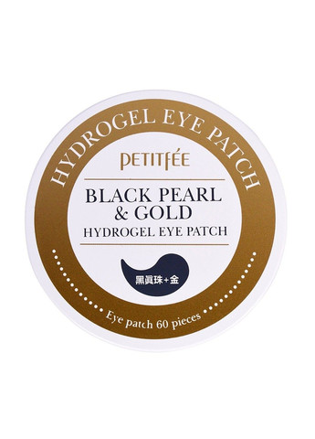Гідрогелеві патчі для очей Перли-Золото Black Pearl&Gold Hydrogel Eye Patch 60 шт Petitfee & Koelf (289134741)