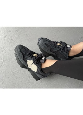 Кроссовки женские и мужские New Balance 327 Blue Grey White | Нью Беланс 327 тёмно-синие демисезоны (375198853)