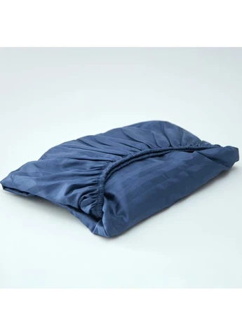 Простыня на резинке Сатин Страйп 180х200х20 см (MS-850005016) Moon&Star Delfi Blue (386587491)