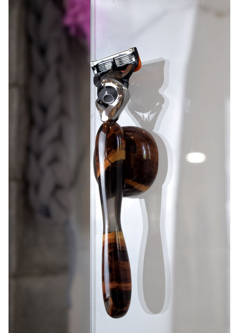 Станок для гоління з дерева та епоксидної смоли. Напівпрозорий графітовий колір EpoxyWood Ukraine (358935990)